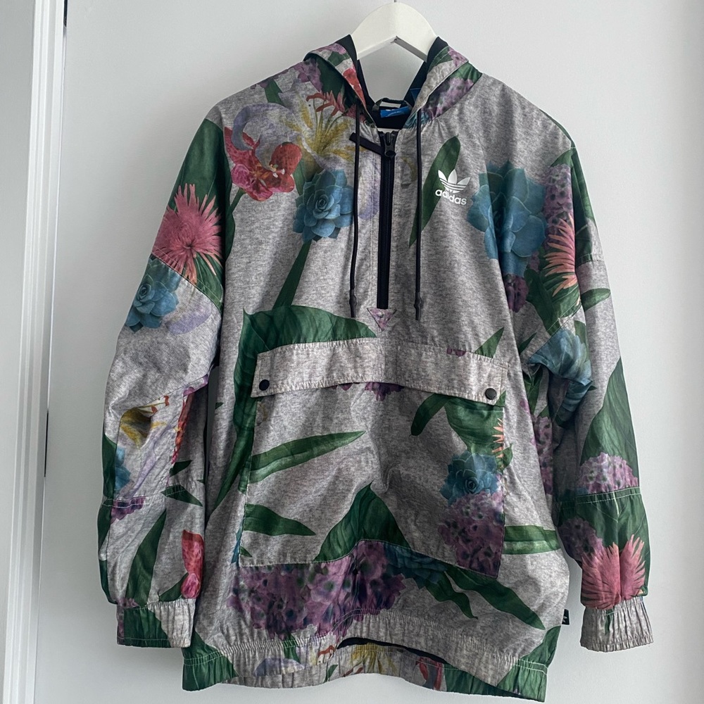 Adidas Floral Windbreaker